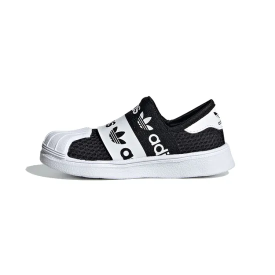 Adidas Originals Breathable Low Top Skateboard Shoes Black White Infant And Toddler