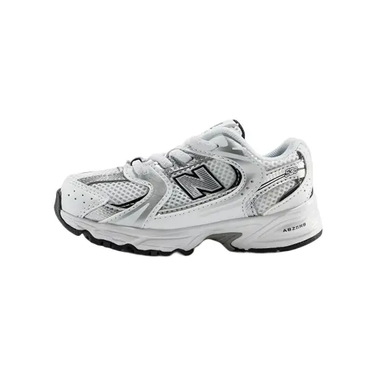 New Balance NB 530 Anti-Slip Wear-Resistant Low-Top Running Shoes Silver White Infant And Toddler