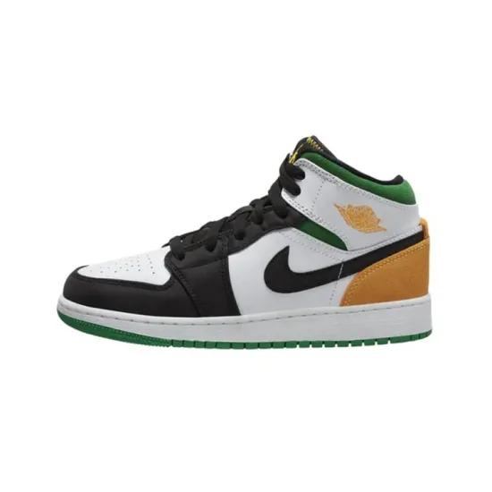 Jordan 1 Mid SE White Laser Orange Lucky Green PS