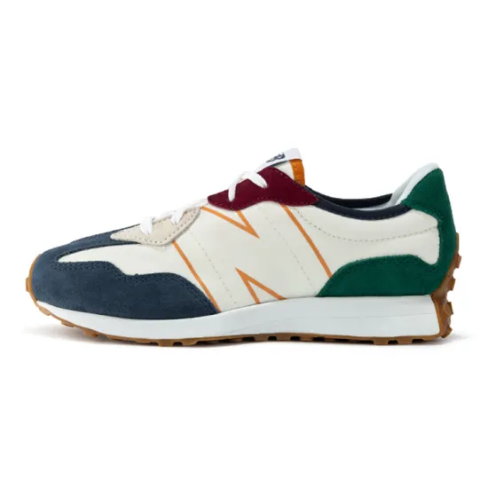 New Balance 327 Natural Indigo Green Maroon Gum GS