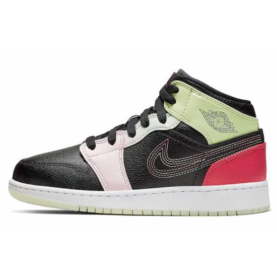 Jordan 1 Mid Glow-In-The-Dark GS