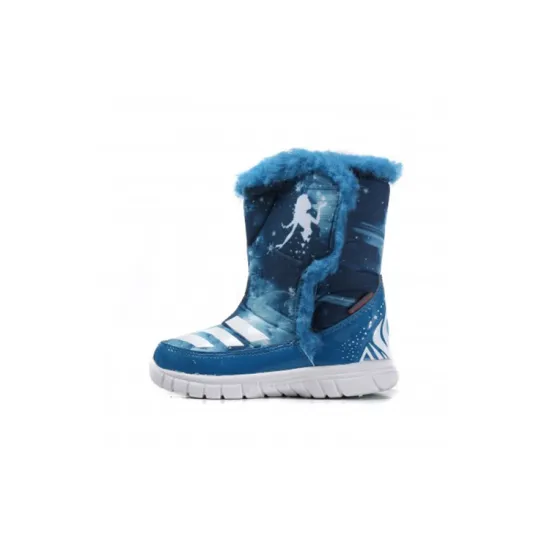 Disney x Adidas Frozen Mid I Durable Warm High-Top Toddler Shoes Blue Infant And Toddler