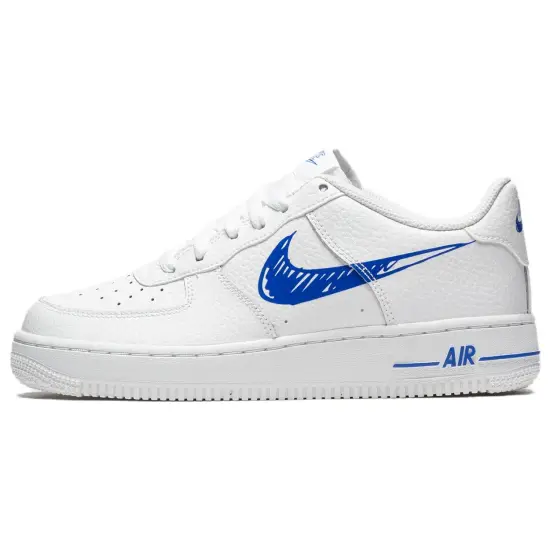 Nike Air Force 1 Low Sketch White Royal GS