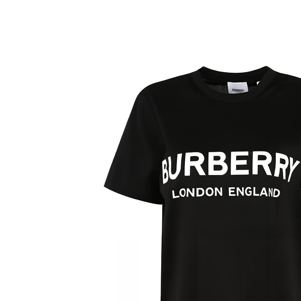 Женская футболка Burberry T (черная) — фото 6
