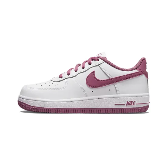 Nike Air Force 1 06 Cushioned Wear-Resistant Breathable Low-Top Skateboard Shoes White Pink Children Aged 3-7 Years Old