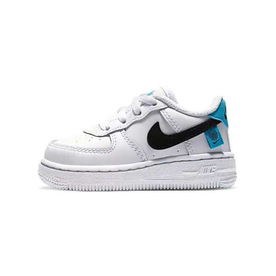Nike Air Force 1 Worldwide Low-Top Skateboard Shoes White Black Blue Infant And Toddler