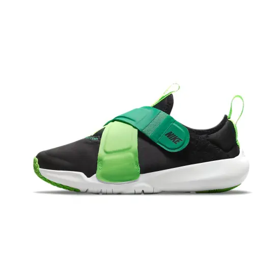 Nike Flex Advance Low-Top Kids' Running Shoes Black Green Children Aged 3-7 Years Old