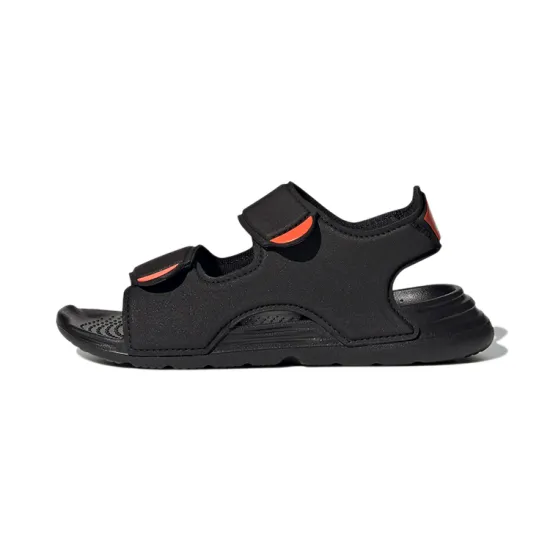 Adidas Swim Sandal Anti-Slip And Wear-Resistant Lightweight Children's Sandals Black Orange Children Aged 3-7 Years Old