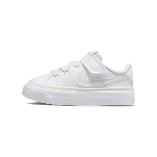 Nike Court Legacy TD Slip Resistant Cushioning Low Top Skateboard Shoes White Infant And Toddler