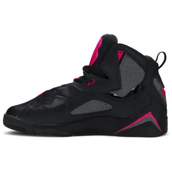 Jordan True Flight Black Dark Grey Deadly Pink GS