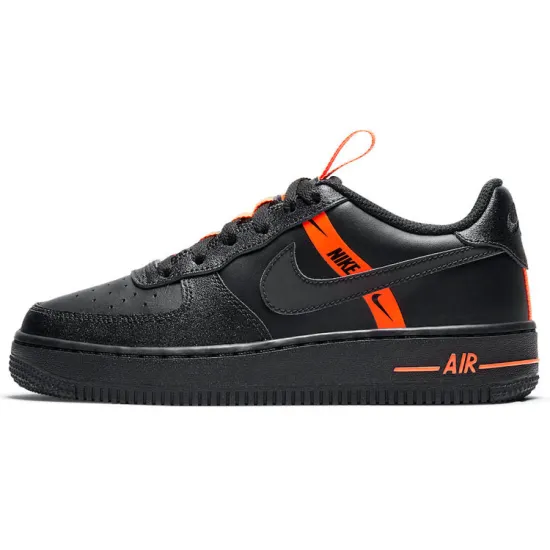 Nike Air Force 1 Low LV8 KSA Worldwide Pack Black Total Orange GS