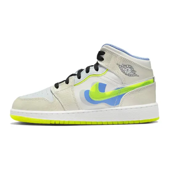 Jordan 1 Mid SE Warped Swoosh GS