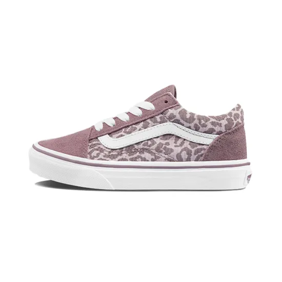 Vans Old Skool Wear-resistant And Lightweight Low-Top Kids' Skateboarding Shoes Pink Purple Children Aged 3-7 Years Old