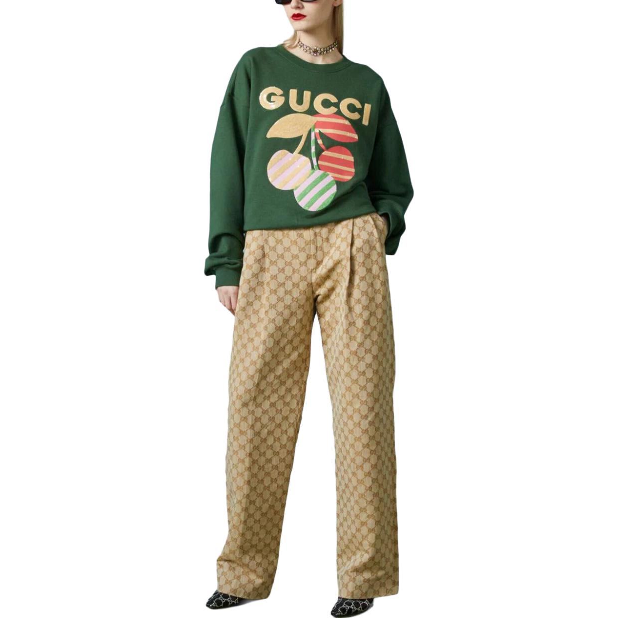 Женское худи Gucci SS23 (зеленое) — фото 2