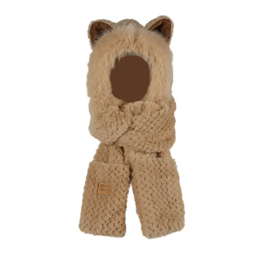 Demi-season cute velvet warm scarf, gloves, trench coat for men and women, for beloved