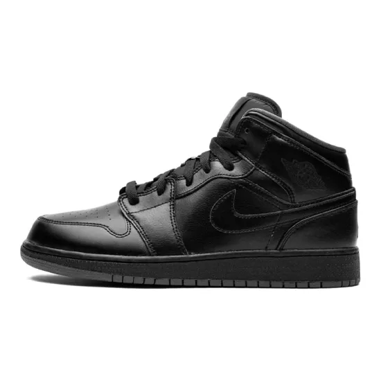 Jordan 1 Retro Mid GS Black Dark Grey