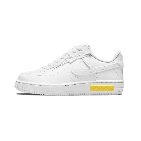 Nike Air Force 1 Fontanka Low Top Skateboard Shoes White Yellow Children Aged 3 7 Years Old