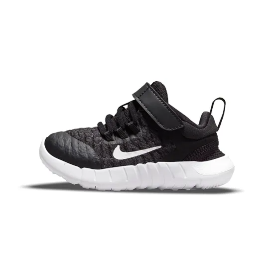 Nike Free RN 2021 Low Top Running Shoes Black White Infant And Toddler
