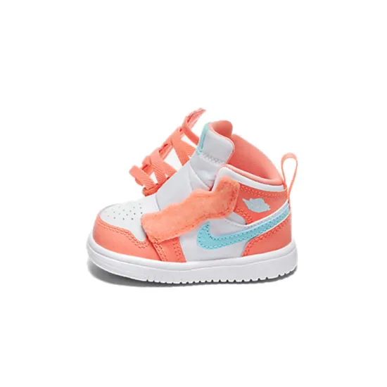Jordan Air Jordan 1 Cushioning Support Mid-Top Toddler Shoes Sweet Orange Ice Cream Infant And Toddler