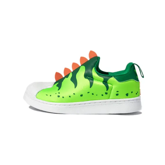 Adidas Originals Abrasion Resistant Low Top Kids' Skateboarding Shoes Green Children Aged 3 7 Years Old