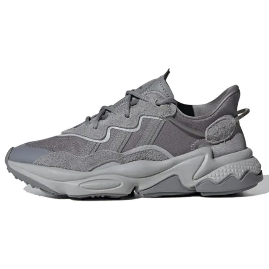 Adidas Originals Ozweego Series J Anti Slip Wear Resistant Kids Lifestyle Shoes Dark Gray Teenagers