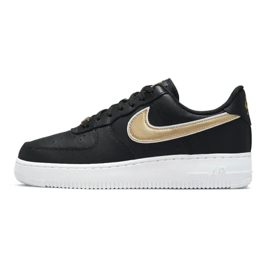 Nike Air Force 1 Low '07 Essential Black Metallic Gold Women's