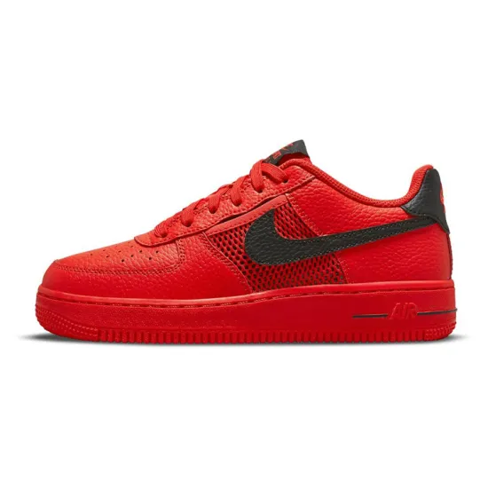 Nike Air Force 1 Low Mesh Pocket Habanero Red GS