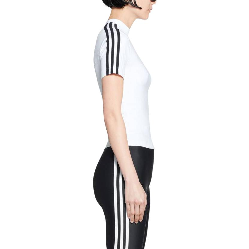 Женская футболка Balenciaga x adidas originals (белая) — фото 5