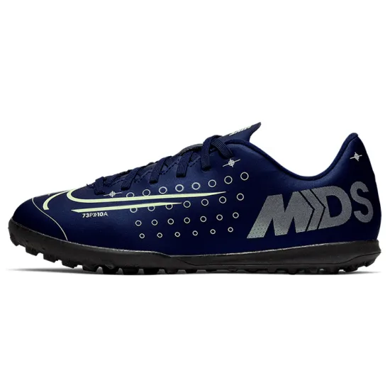 Nike Mercurial Vapor 13 Club Mds TF Anti-Slip Wear-Resistant Low-Top Kids' Soccer Shoes Black Blue Kids'