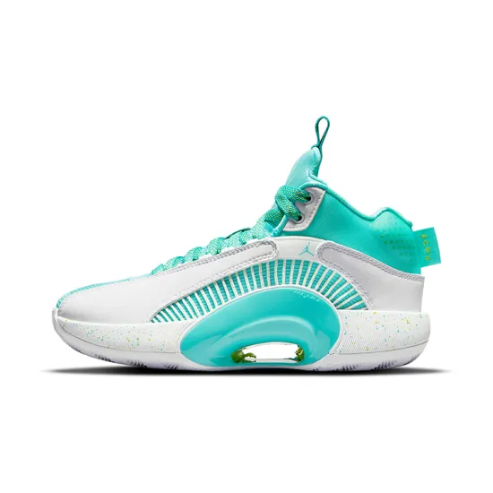 Jordan Air Jordan 35 'Guo Ailun' Anti Slip Wear Resistant Mid Top Children's Basketball Shoes Mint Green Teenagers