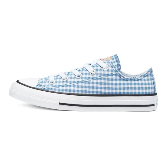 Converse Chuck Taylor All Star Low Top Durable Breathable Low Top Kids Canvas Shoes Blue White Teenagers