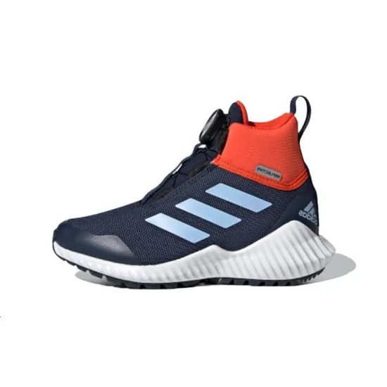 Adidas Fortatrail Boa K Anti Slip And Wear Resistant Breathable High Top Kids' Outdoor Shoes Blue Orange Kids'