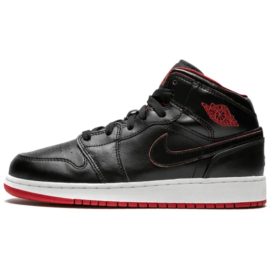 Jordan 1 Retro Mid Black Gym Red