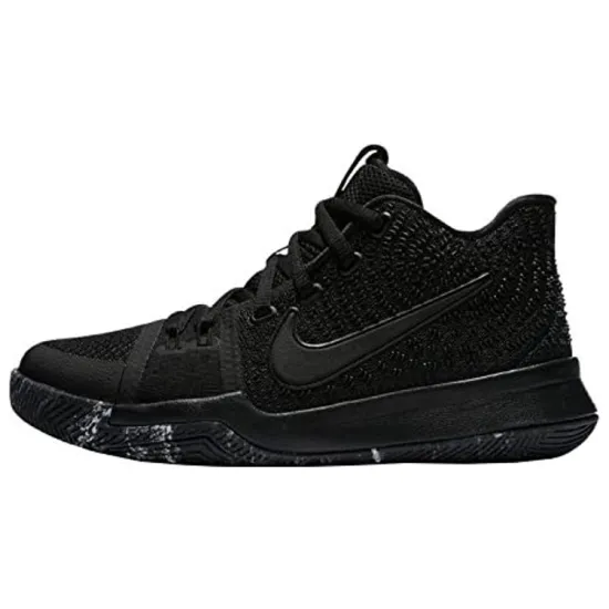Nike Kyrie 3 Slip Resistant Mid Top Children's Basketball Shoes Black Teenagers