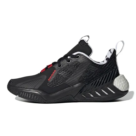 Adidas 4Uture Low-Top Kids' Running Shoes Black White Red Teenagers