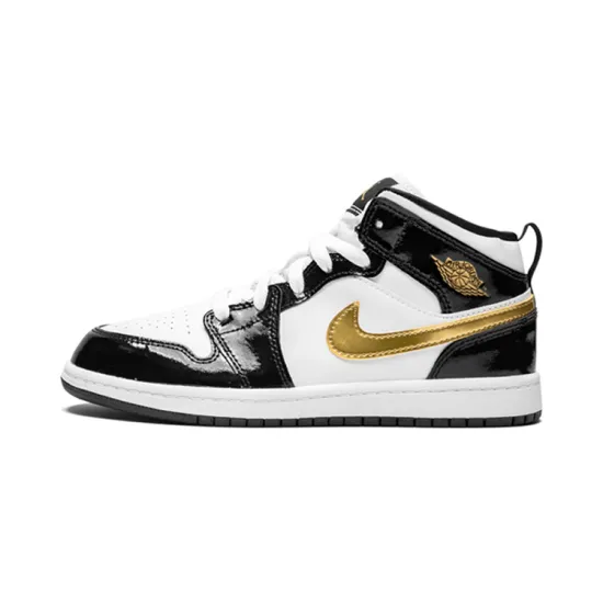 Jordan 1 Mid Patent SE PS Black Gold