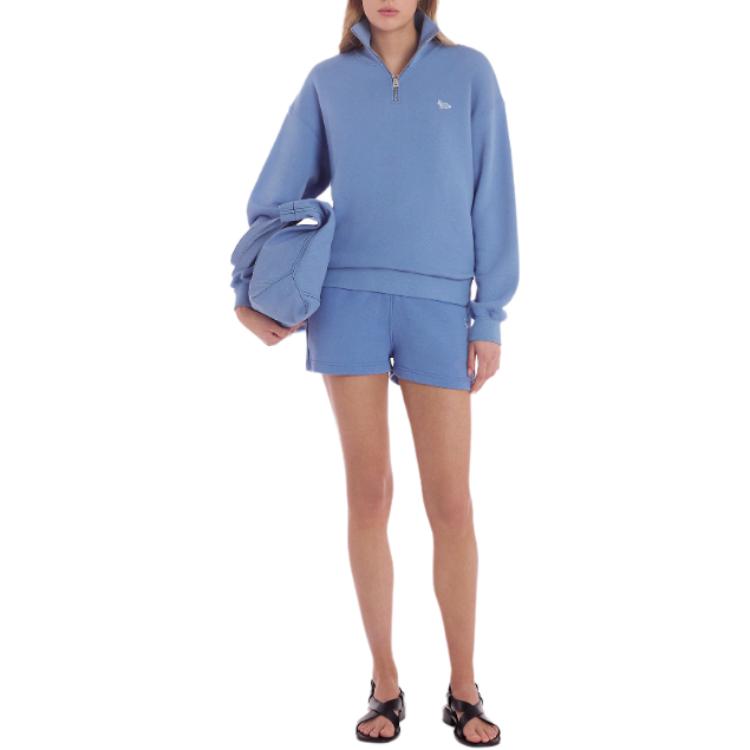 Женские шорты Maison Kitsune BABY FOX SS24 (синие) — фото 3