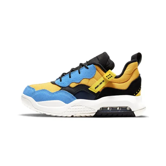 Jordan MA2 'University Gold' Low-Top Running Shoes Black Yellow Blue Children Aged 3-7 Years Old