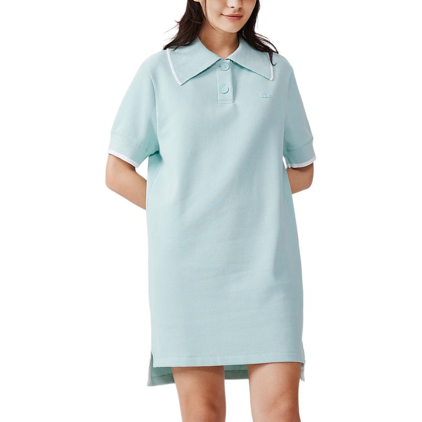 Женское платье LACOSTE Waffle Polo (синее) — фото 4