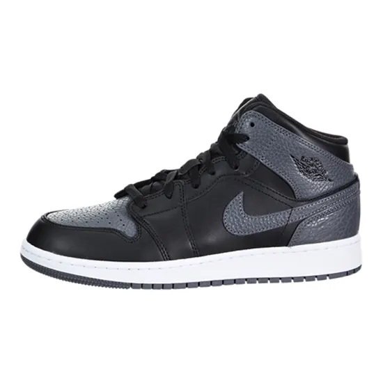 Jordan 1 Retro Mid GS Black Dark Grey