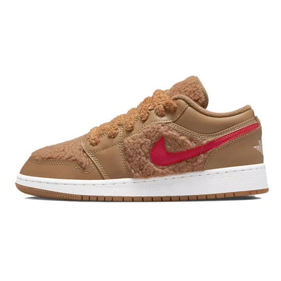 Jordan Kids Jordan 1 Low UTL 'Teddy Bear' Sneakers