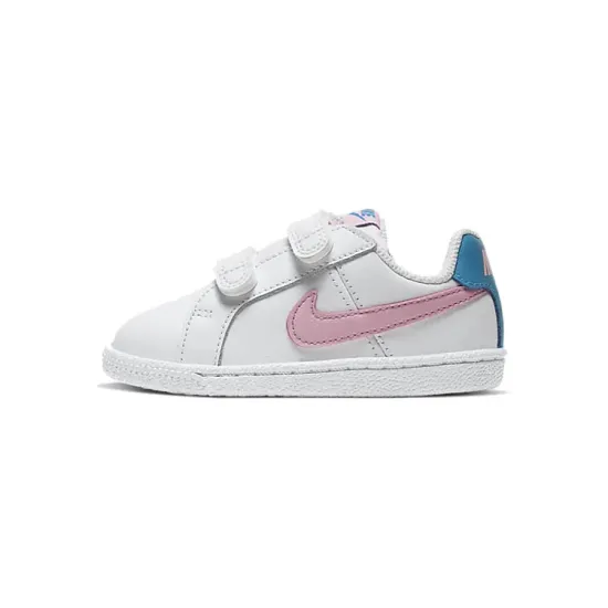 Nike Low Top Skateboard Shoes White Blue Pink Infant And Toddler