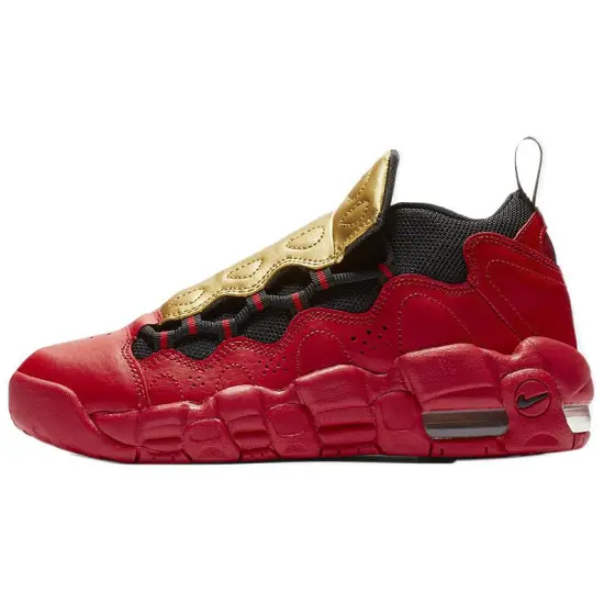 Nike Air More Money University Red Metallic Gold GS