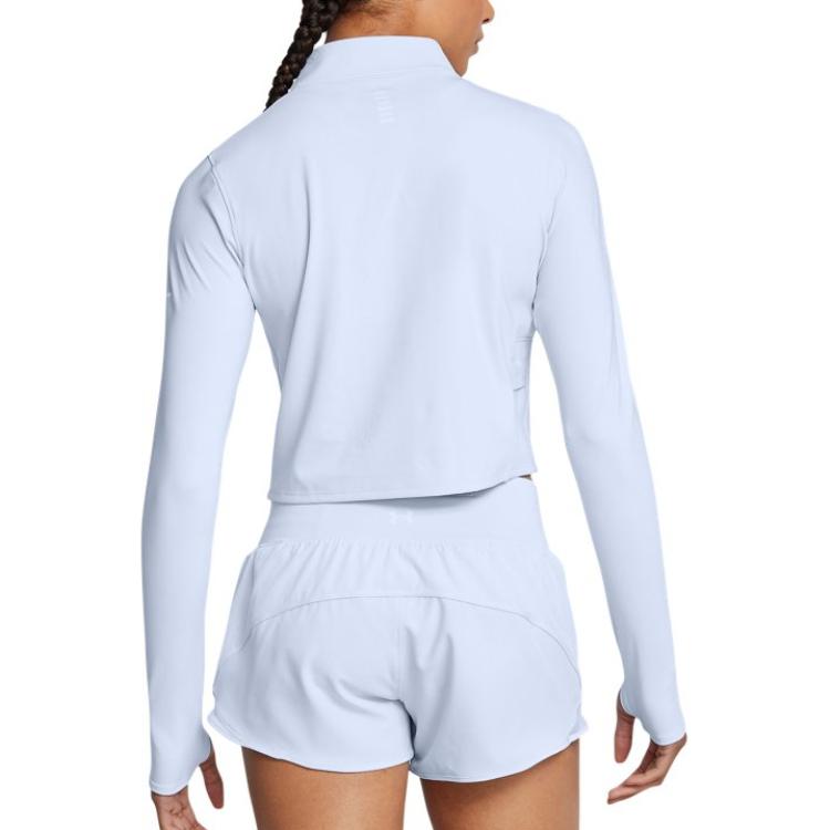 Женская футболка Under Armour Launch Elite (синяя / облачно-голубая) — фото 4