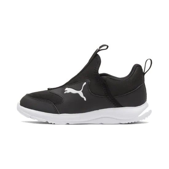 Puma Fun Racer Slip-On Little Kid 'Black White'