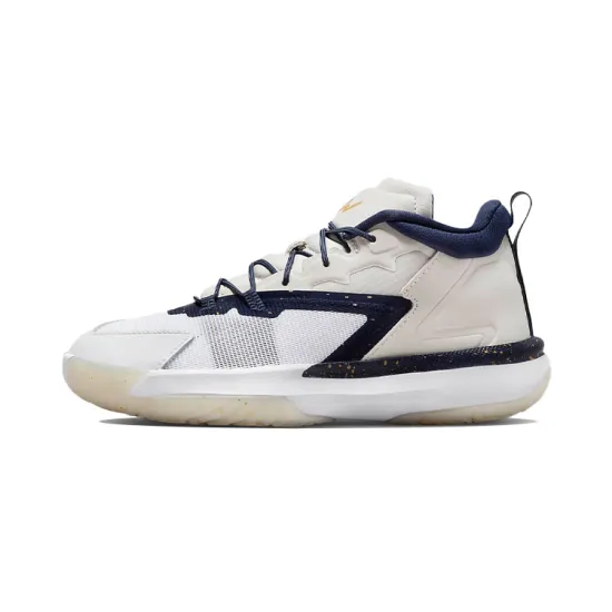 Jordan Zion 1 Zion 1 Low-Top Performance Basketball Shoes White Blue Children Aged 3-7 Years Old