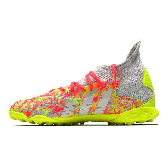 LIEYING x Adidas Freak Freak.3 TF Anti-Slip And Wear-Resistant Coverage Low-Top Kids' Soccer Shoes Gray Red Kids'