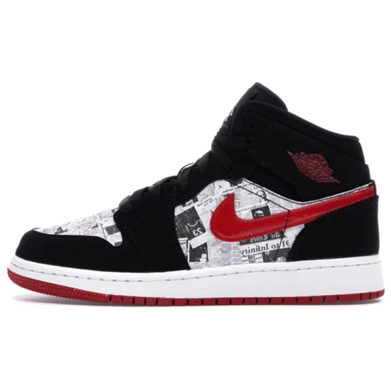 Jordan 1 Mid Newspaper Air Times GS