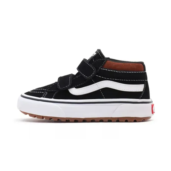 Vans SK8 Reissue Mte-1 Mid-Top Skateboard Shoes Black White Children Aged 3-7 Years Old