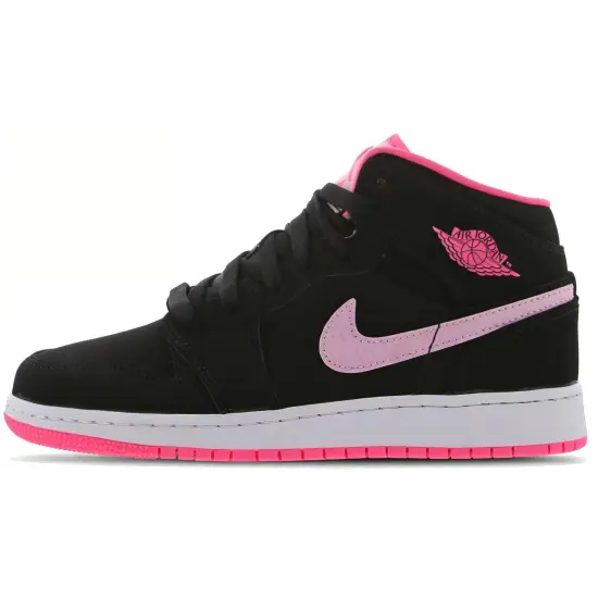 Jordan 1 Mid GS Black Digital Pink